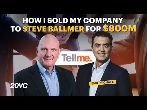 How I Convinced Steve Ballmer and Microsoft to Give Us $800M for Tellme Networks - Emil Michael