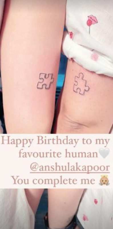 Khushi-Kapoor-and-Anshula-Kapoors-puzzle-tattoos