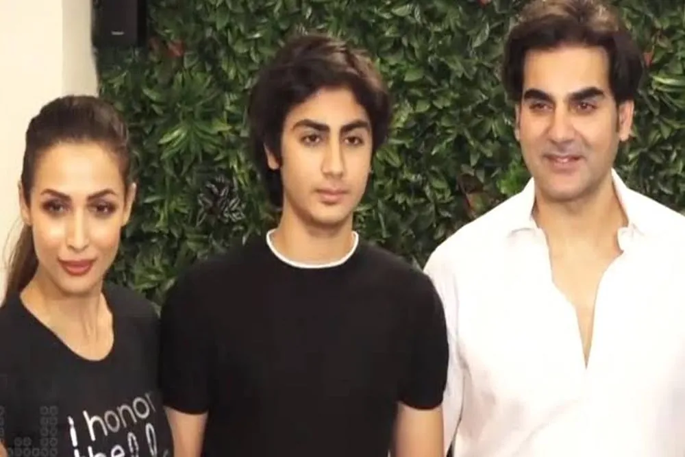 Arbaaz Khan with malaika and son