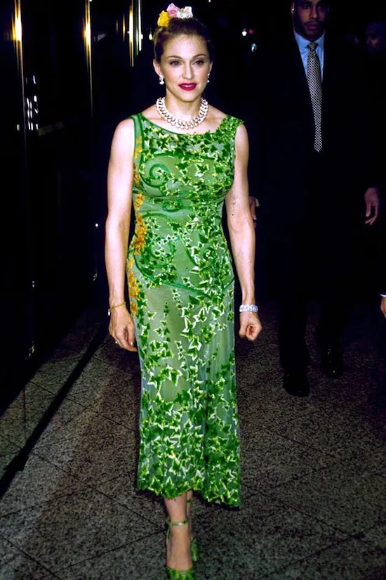 Madonna At The Premiere Of "Evita" In 1996. 
