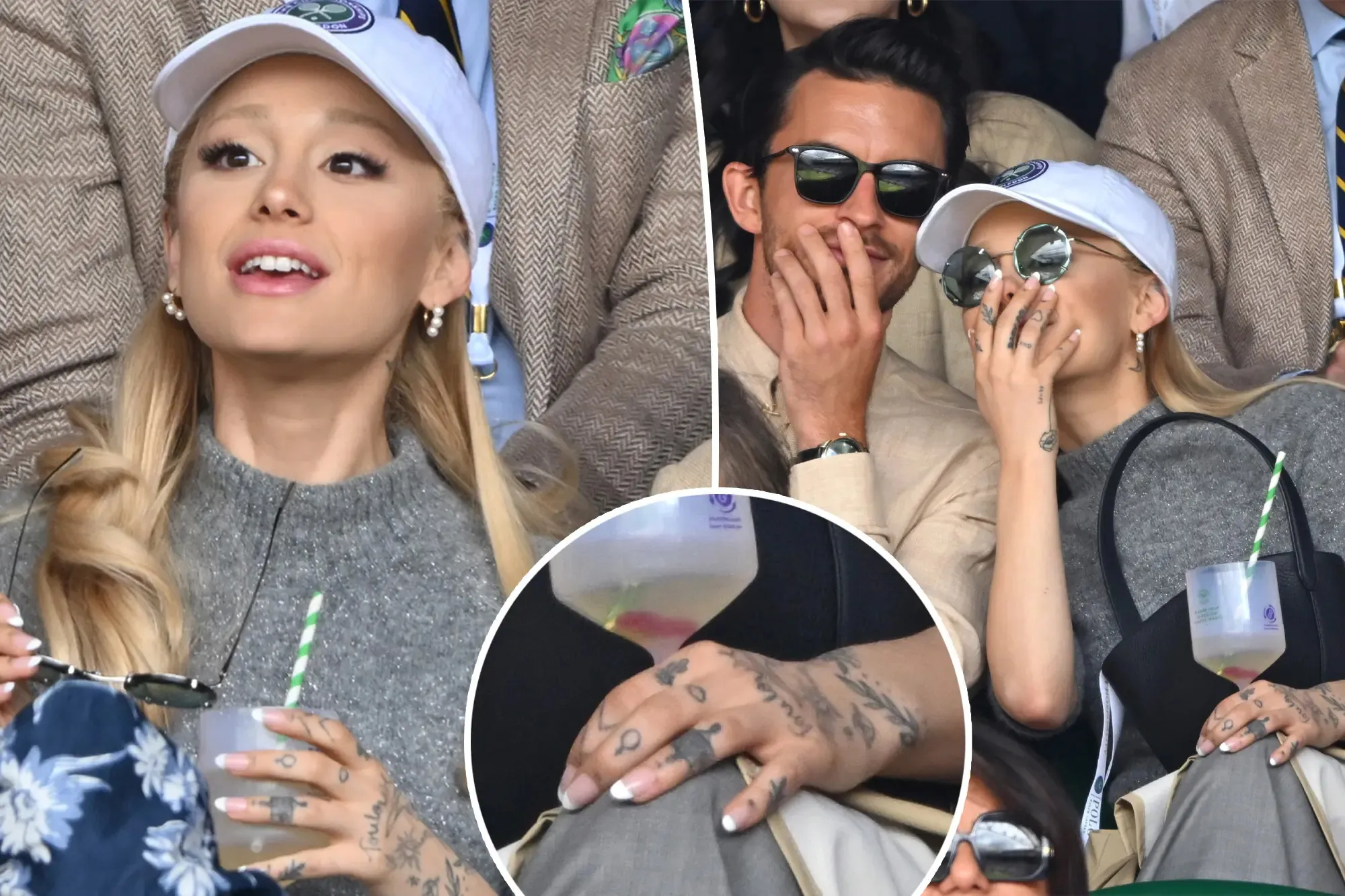 Ariana Grande at wimbledon without wedding ring