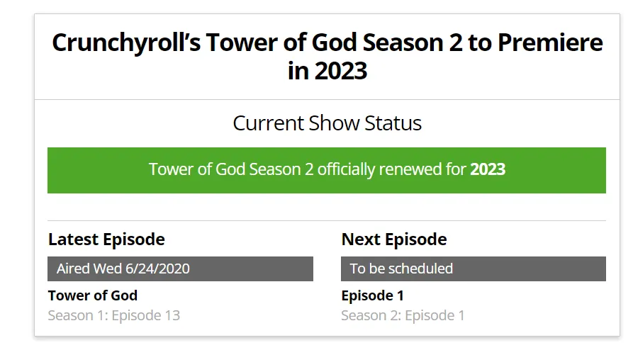 Tower Of God Season 2 Release Date; Is It Worth Watching?