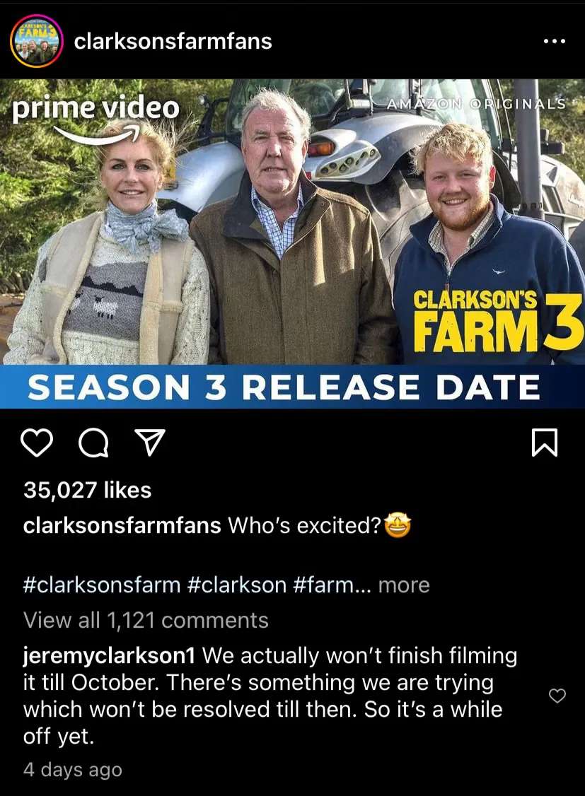 Clarkson's Farm Season 3: Release Date