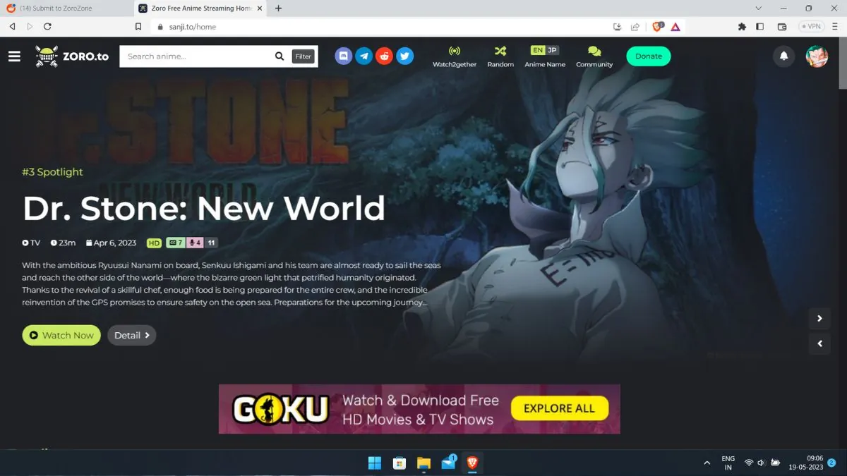 When I click On Upcoming animes It's show Error 404 : r/ZoroZone